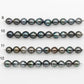 9-10mm Tahitian Pearl in Short Strand with All Natural Color with High Luster for Jewelry Making, SKU# 2184TH