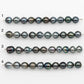 9-10mm Tahitian Pearl in Short Strand with All Natural Color with High Luster for Jewelry Making, SKU# 2185TH