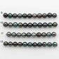 2mm Hole 9-10mm Tahitian Pearls  in Short Strand with All Natural Color with High Luster for Jewelry Making, SKU# 2227TH