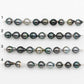 9-10mm Tahitian Pearl in Short Strand with All Natural Color with High Luster for Jewelry Making, SKU#2187TH