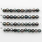 2mm Hole 9-10mm Tahitian Pearls  in Short Strand with All Natural Color with High Luster for Jewelry Making, SKU# 2228TH