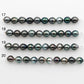 2mm Hole 9-10mm Tahitian Pearls  in Short Strand with All Natural Color with High Luster for Jewelry Making, SKU# 2228TH