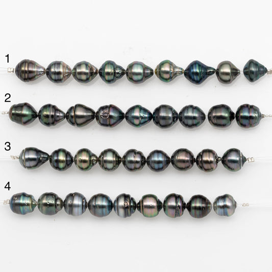 10-11mm Tahitian Pearl in Short Strand with All Natural Color with High Luster for Jewelry Making, SKU# 2191TH