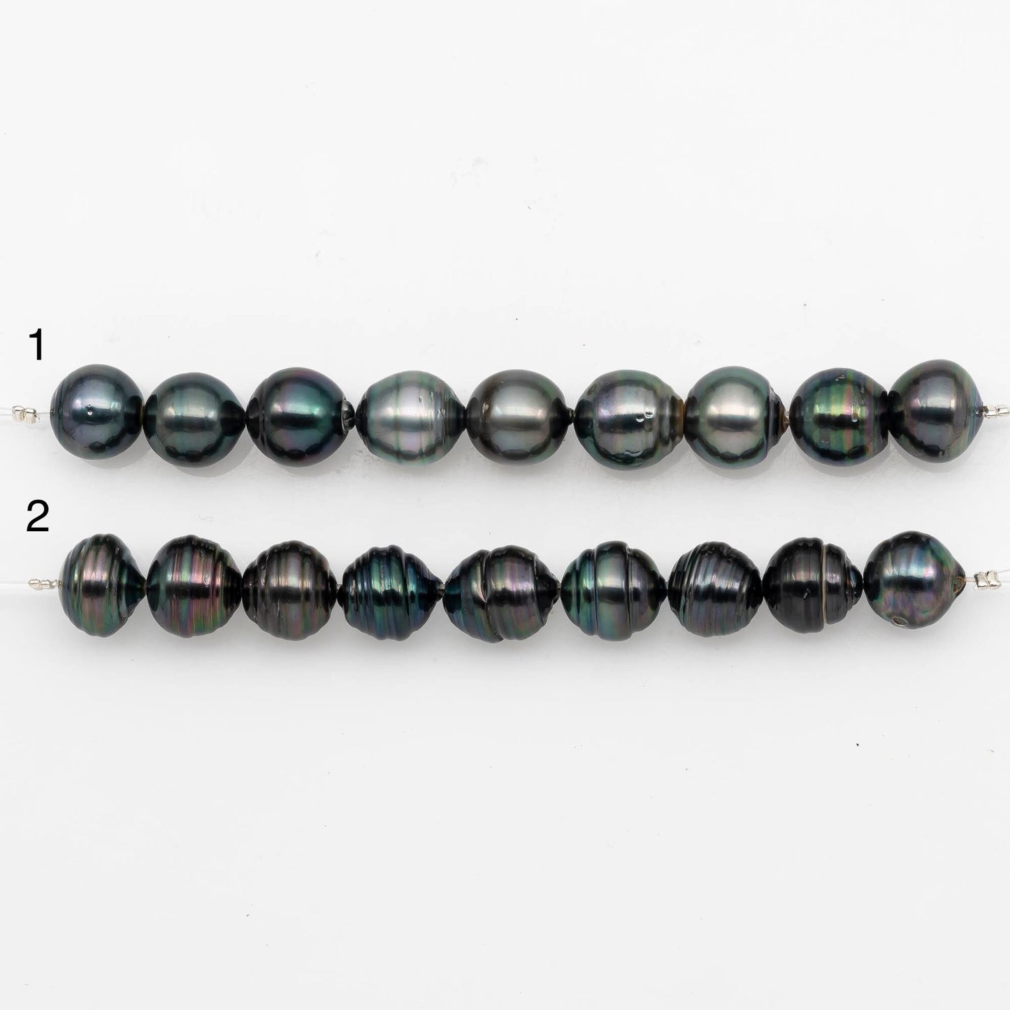 11-10mm Tahitian Pearl in Short Strand with All Natural Color with High Luster for Jewelry Making, SKU# 2192TH