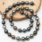 8-9mm Multicolor Drop Tahitian Pearl Bead with High Luster, In Full Strand with Blemishes for Jewelry Making, SKU # 2195TH