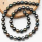 8-9mm Multicolor Near Round Tahitian Pearl Bead with High Luster, In Full Strand with Minor Blemishes for Jewelry Making, SKU # 2197TH