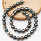 9-10mm Multicolor Drop Tahitian Pearl Bead with High Luster, In Full Strand with Blemishes for Jewelry Making, SKU # 2199TH