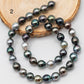 9-10mm Multicolor Tahitian Pearl Bead with High Luster, In Full Strand with Minor Blemishes for Jewelry Making, SKU # 2201TH