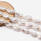 12-16mm Natural Color Baroque Pearl in White-Color Freshwater Pearl Beads with Nice Luster, Full Strand,  SKU# 2208BA