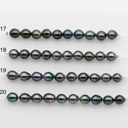8-9mm Tahitian Pearl in Short Strand with All Natural Color with High Luster for Jewelry Making, SKU# 2234TH