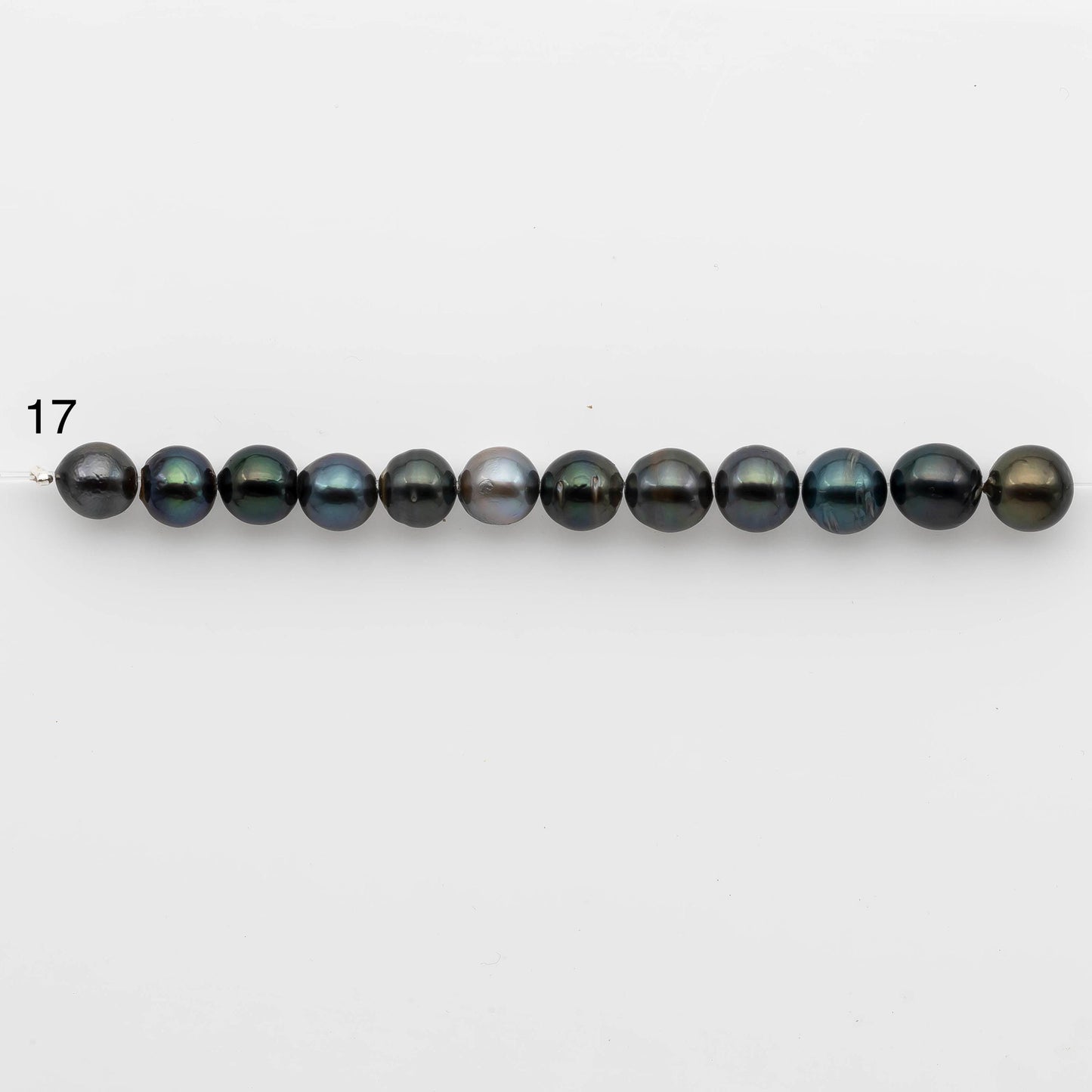 8-9mm Tahitian Pearl in Short Strand with All Natural Color with High Luster for Jewelry Making, SKU# 2236TH