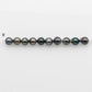 9-10mm Tahitian Pearl in Short Strand with All Natural Color with High Luster for Jewelry Making, SKU# 2238TH