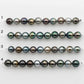 9-10mm Tahitian Pearl in Short Strand with All Natural Color with High Luster for Jewelry Making, SKU# 2240TH