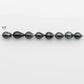 9-10mm Tahitian Pearl in Short Strand with All Natural Color with High Luster for Jewelry Making, SKU# 2242TH