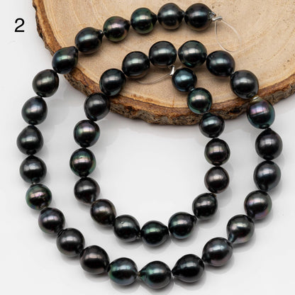 8-9mm Tahitian Pearl in Full Strand with All Natural Color with High Luster for Jewelry Making, SKU# 2247TH