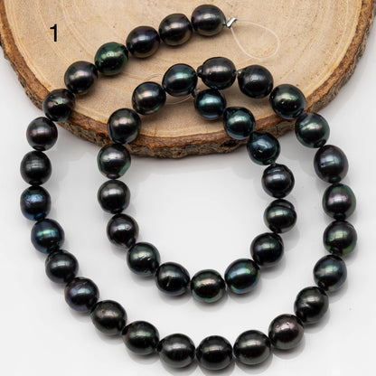 8-9mm Tahitian Pearl in Full Strand with All Natural Color with High Luster for Jewelry Making, SKU# 2248TH