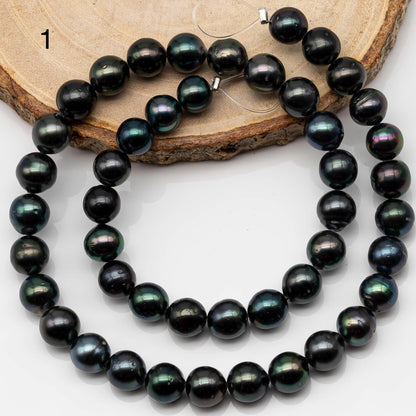 8-9mm Tahitian Pearl in Full Strand with All Natural Color with High Luster for Jewelry Making, SKU# 2250TH