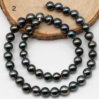 8-9mm Tahitian Pearl in Full Strand with All Natural Color with High Luster for Jewelry Making, SKU# 2251TH