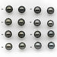 9-10mm Matching Pair Round Tahitian Pearl Loose Undrilled with Minor Blemish, For Making Earring, SKU # 2217TH