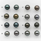 9-10mm Matching Pair Round Tahitian Pearl Loose Undrilled with Minor Blemish and High Luster, For Making Earring, SKU # 2218TH