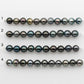 9-10mm Tahitian Pearl in Short Strand with All Natural Color with High Luster for Jewelry Making, SKU# 2237TH