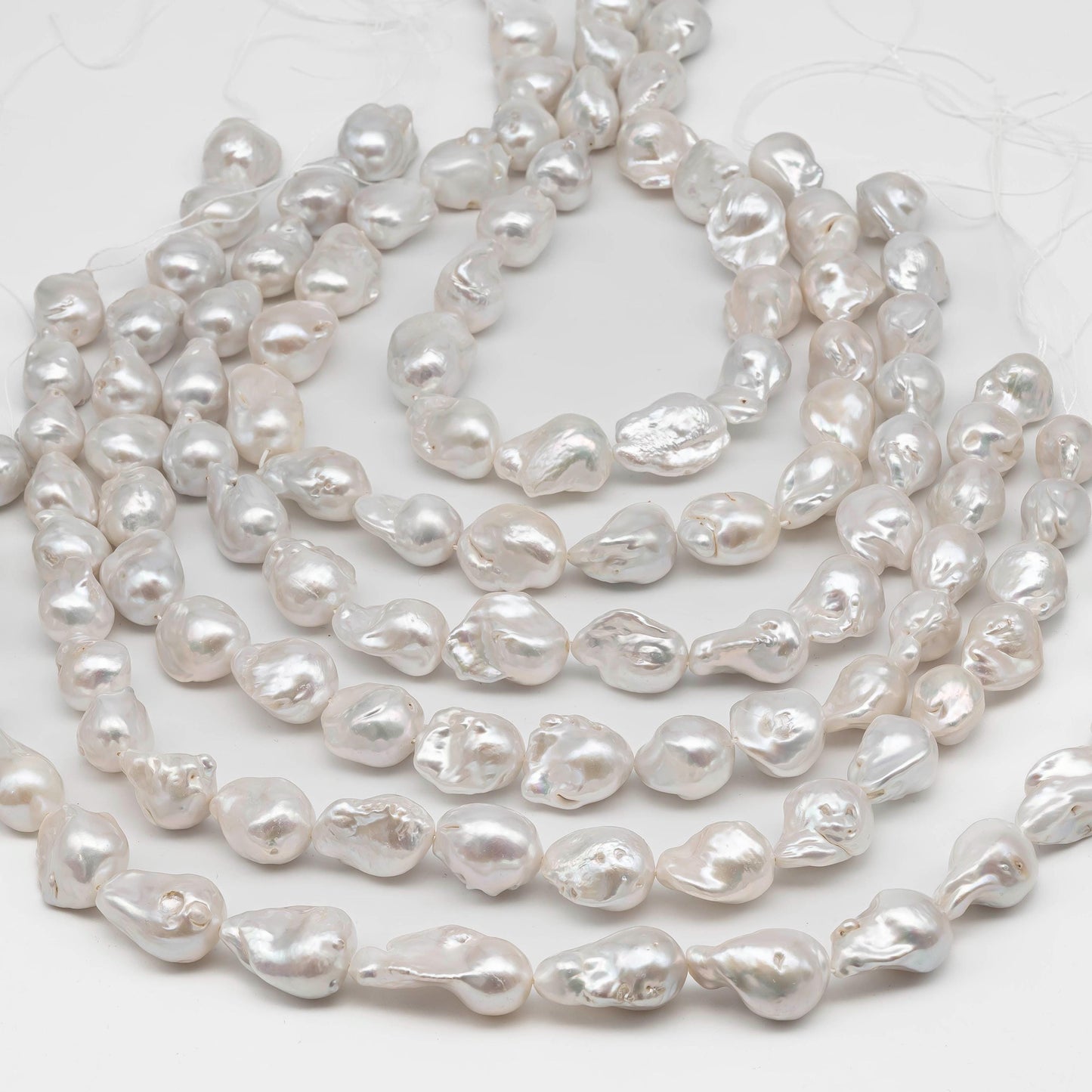 Large Baroque Pearls, Fireball Pearl in White with Gorgeous Luster, 14x18mm to 16x24mm, Full Strand, SKU# 2256BA