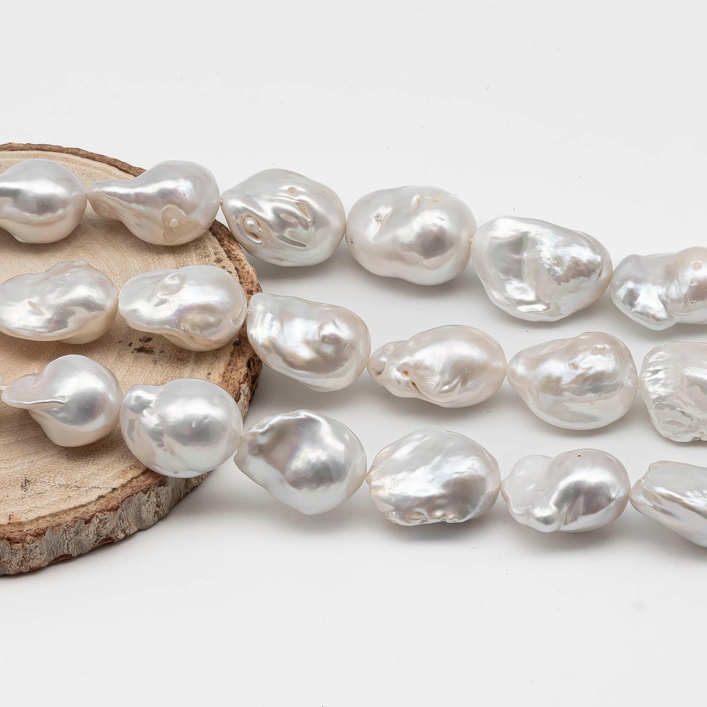 Large Baroque Pearls, Fireball Pearl in White with Gorgeous Luster, 14x18mm to 18x24mm, Full Strand, SKU# 2257BA