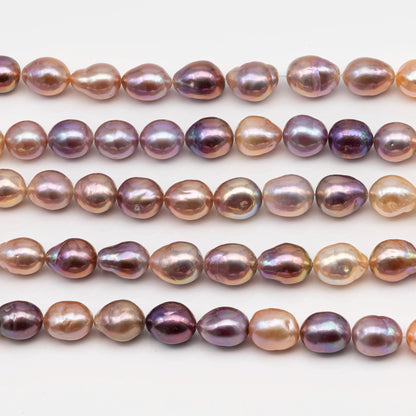 10-12mm Edison Pearl Strand with Amazing High Luster and All Natural Colors, SKU #2498ED
