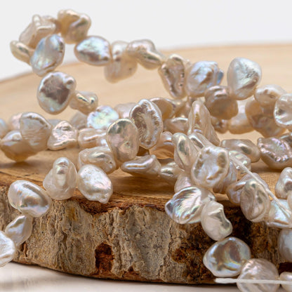 Tiny Keshi Pearls, Top Drill Freshwater Pearl, White 4-5mm, SKU #2500FW