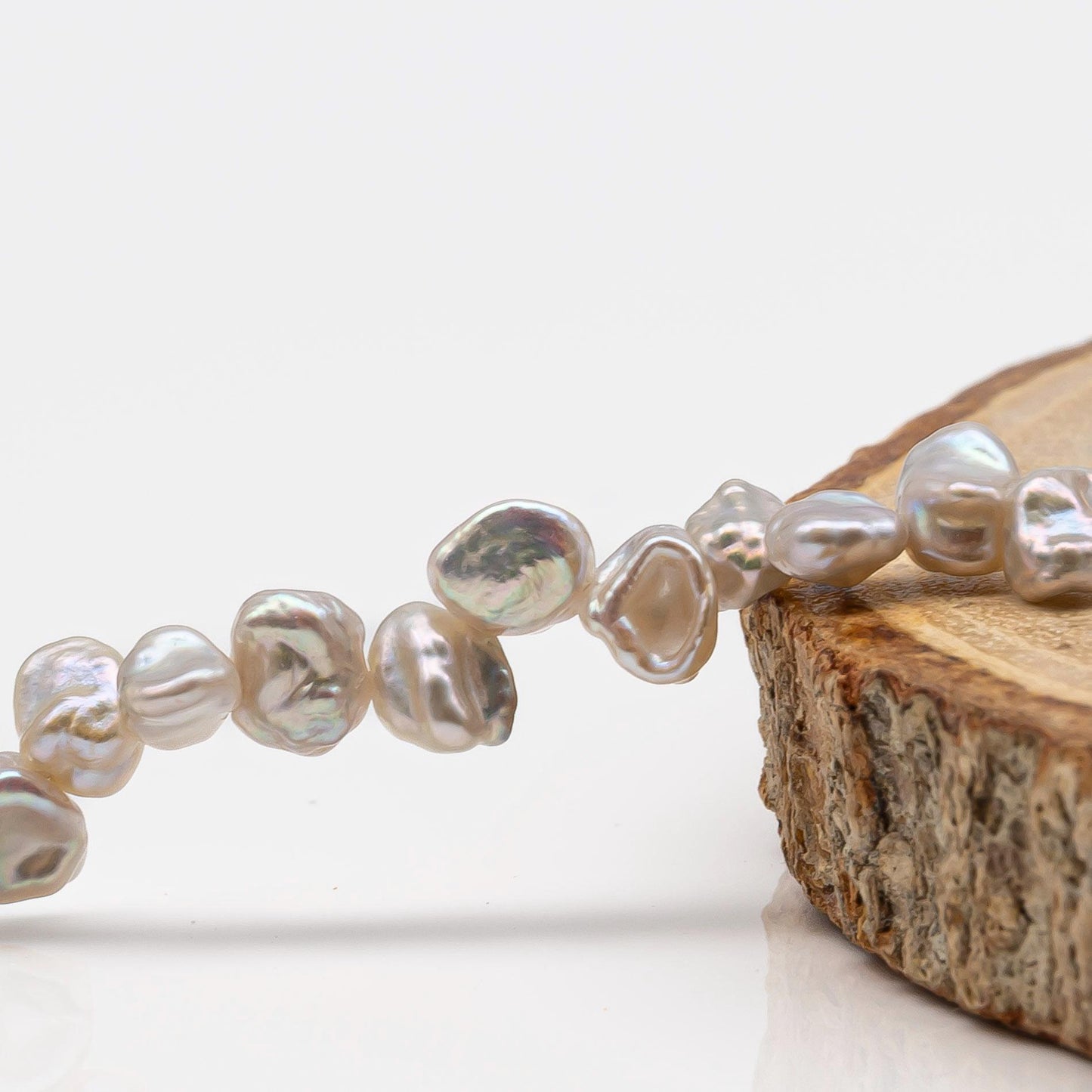 Tiny Keshi Pearls, Top Drill Freshwater Pearl, White 4-5mm, SKU #2500FW