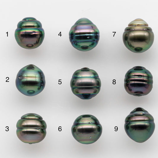9-10mm Tahitian Pearl with High Luster and Natural Color, One Piece Undrilled for Making Jewelry, SKU # 2502TH