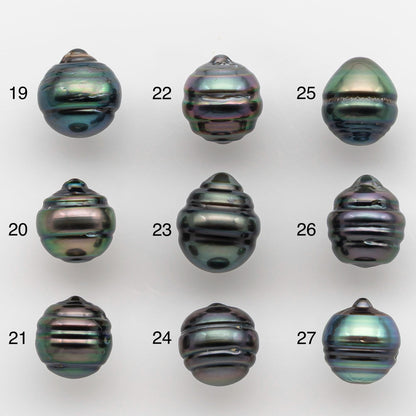 9-10mm Tahitian Pearl with High Luster and Natural Color, One Piece Undrilled for Making Jewelry, SKU # 2503TH