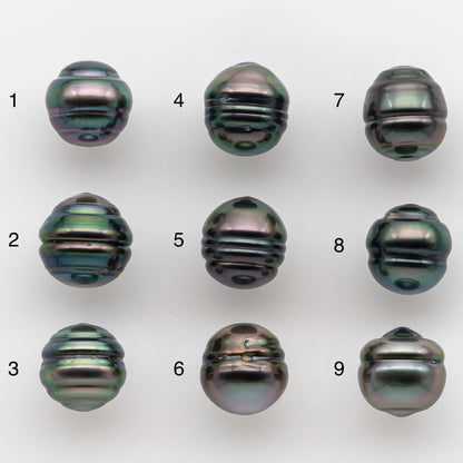 9-10mm Tahitian Pearl with High Luster and Natural Color, One Piece Undrilled for Making Jewelry, SKU # 2503TH