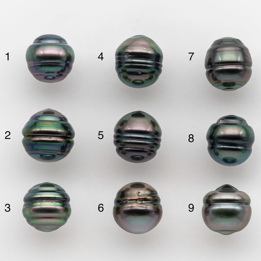 9-10mm Tahitian Pearl with High Luster and Natural Color, One Piece Undrilled for Making Jewelry, SKU # 2503TH