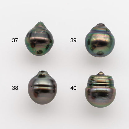 9-10mm Tahitian Pearl with High Luster and Natural Color, One Piece Undrilled for Making Jewelry, SKU # 2505TH