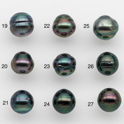 9-10mm Tahitian Pearl with High Luster and Natural Color, One Piece Undrilled for Making Jewelry, SKU # 2507TH