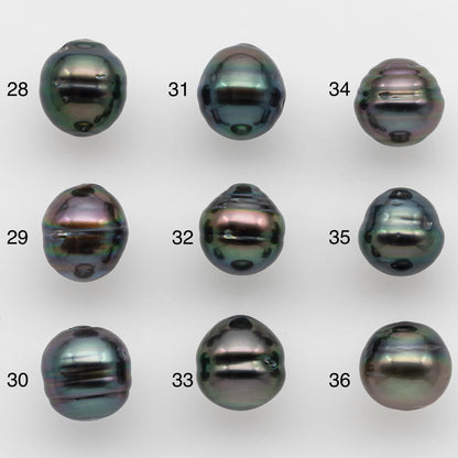 9-10mm Tahitian Pearl with High Luster and Natural Color, One Piece Undrilled for Making Jewelry, SKU # 2507TH
