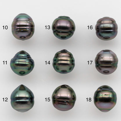 9-10mm Tahitian Pearl with High Luster and Natural Color, One Piece Undrilled for Making Jewelry, SKU # 2508TH