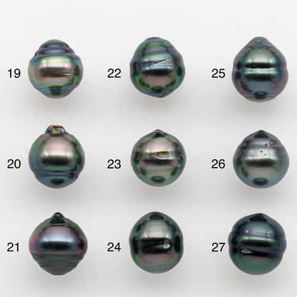 9-10mm Tahitian Pearl with High Luster and Natural Color, One Piece Undrilled for Making Jewelry, SKU # 2508TH