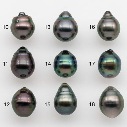 9-10mm Tahitian Pearl with High Luster and Natural Color, One Piece Undrilled for Making Jewelry, SKU # 2509TH