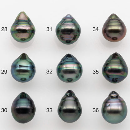 9-10mm Tahitian Pearl with High Luster and Natural Color, One Piece Undrilled for Making Jewelry, SKU # 2510TH
