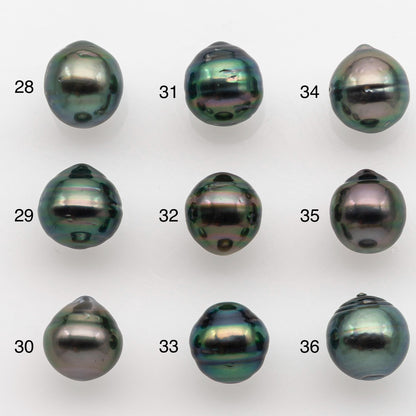 9-10mm Tahitian Pearl with High Luster and Natural Color, One Piece Undrilled for Making Jewelry, SKU # 2515TH