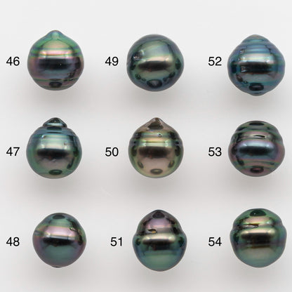 9-10mm Tahitian Pearl with High Luster and Natural Color, One Piece Undrilled for Making Jewelry, SKU # 2515TH
