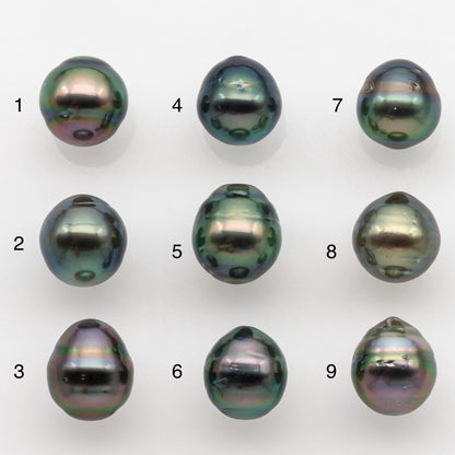 9-10mm Tahitian Pearl with High Luster and Natural Color, One Piece Undrilled for Making Jewelry, SKU # 2515TH