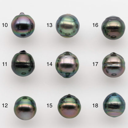 8-9mm Tahitian Pearl with High Luster and Natural Color, One Piece Undrilled for Making Jewelry, SKU # 2516TH