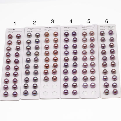 9-13mm Matching Pair Edison Pearl with Natural Colors and High Lusters, 1 Pair, Undrilled for Making Earring, SKU # 2517EP