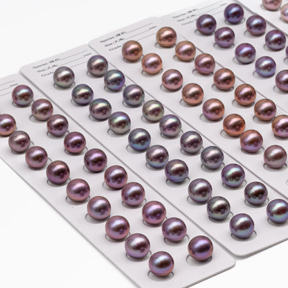9-13mm Matching Pair Edison Pearl with Natural Colors and High Lusters, 1 Pair, Undrilled for Making Earring, SKU # 2517EP