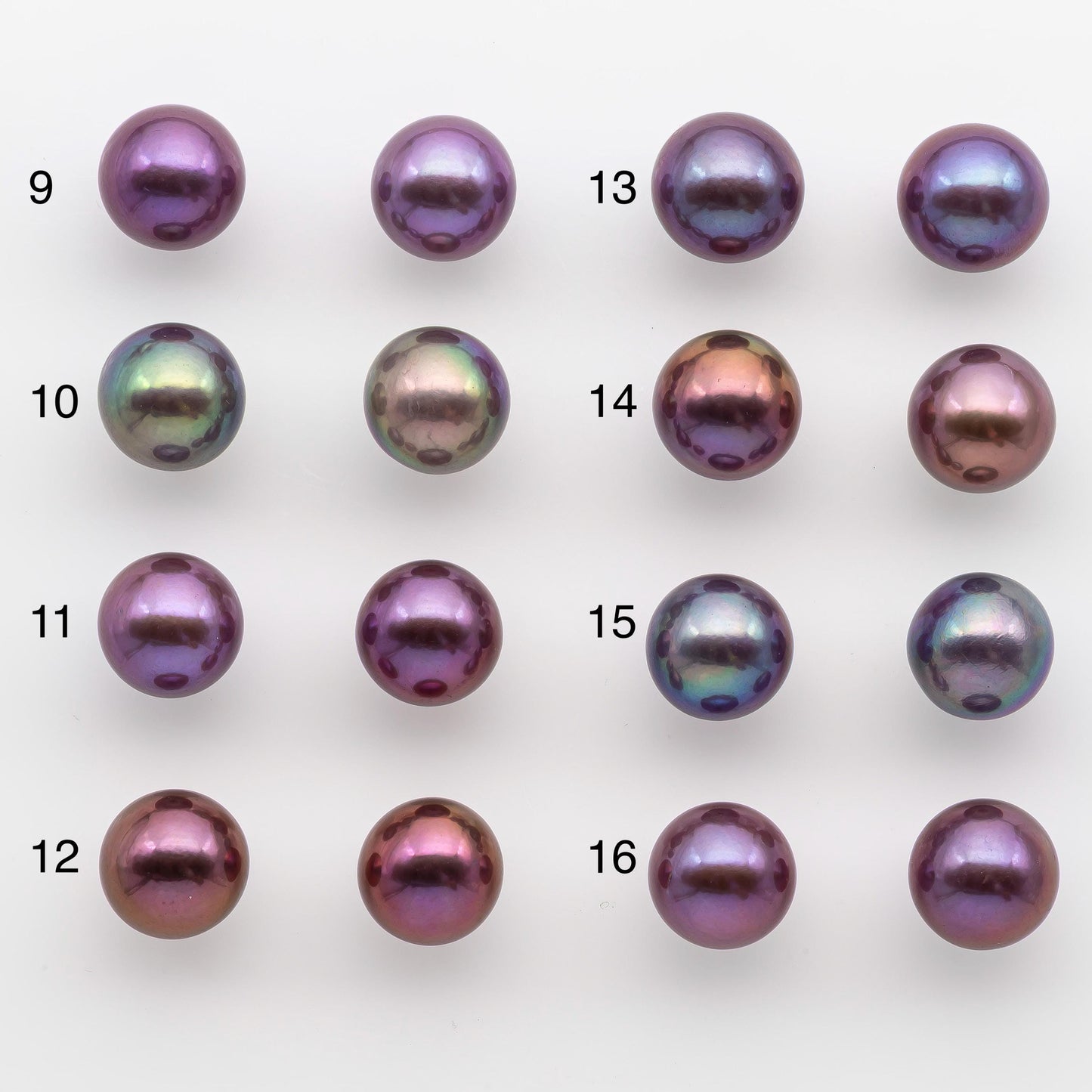 12-13mm  Matching Pair Edison Pearl Round with Natural Colors and High Lusters, Undrilled for Making Earring, SKU # 2518EP