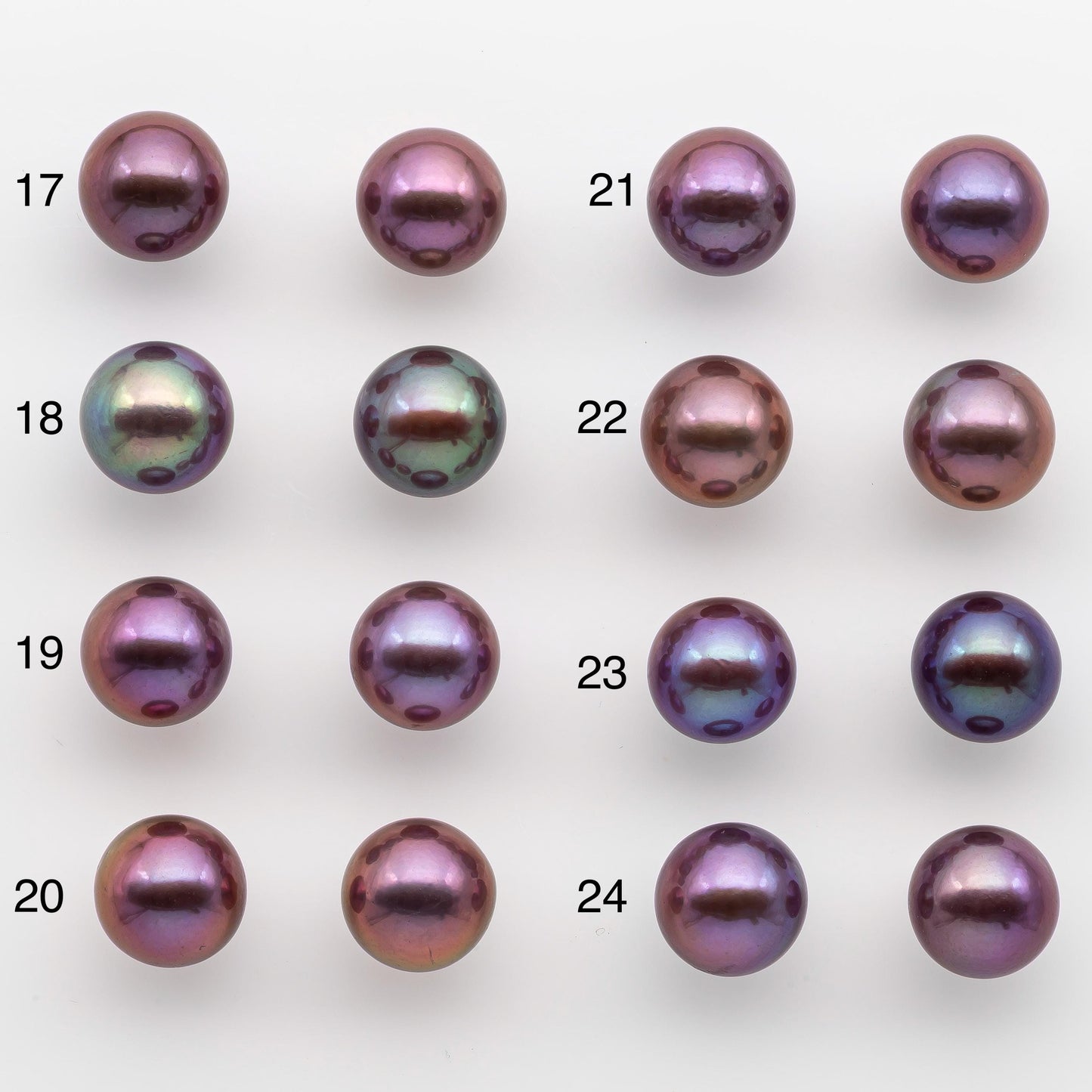 12-13mm  Matching Pair Edison Pearl Round with Natural Colors and High Lusters, Undrilled for Making Earring, SKU # 2518EP
