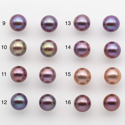 12-13mm Matching Pair Edison Pearl with Natural Colors and High Lusters, Undrilled for Making Earring, SKU # 2519EP